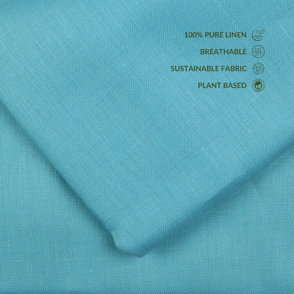 Soft Blue Linen Cloth Texture with Natural Organic Fiber Pattern - GF 110