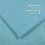 Soft Sky Blue Linen Cloth Texture with Organic Natural Fiber Pattern - GF 118