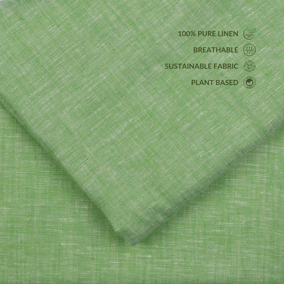 Pure Natural Linen Cloth Texture – Green Fabric Surface - GF 109