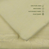 100% Pure Linen Fabric Texture – Natural Yellow Sustainable Textile - GF 121
