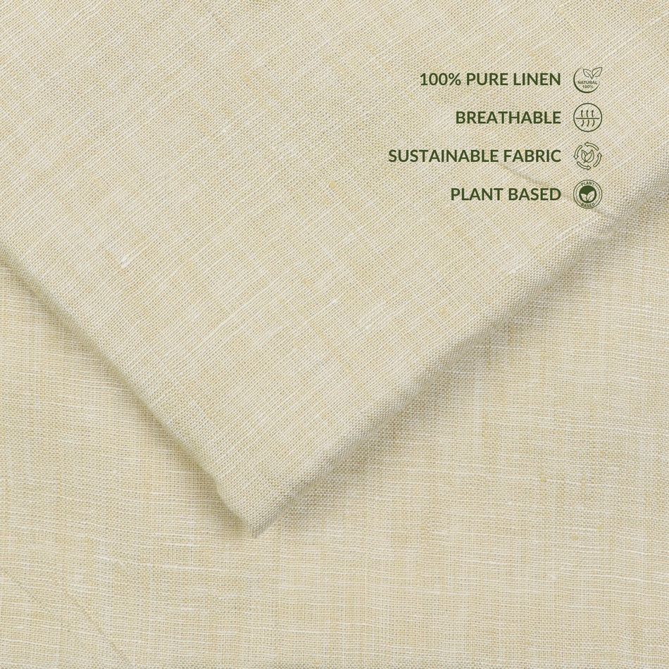 100 Percent Pure Linen Sustainable Fabric Close Up Eco Textile Surface - GF 113