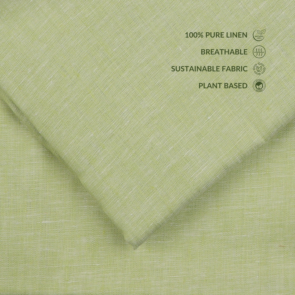 Soft Pastel Green Linen Cloth Texture with Organic Natural Fiber Look - GF 107