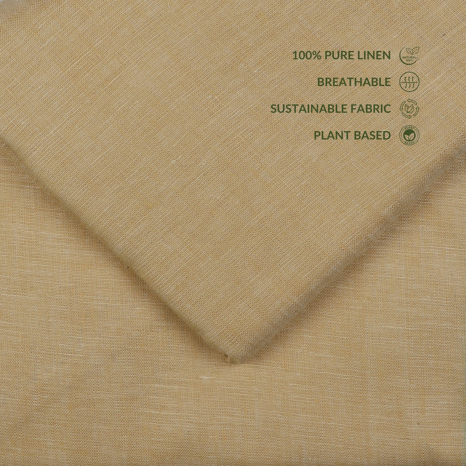 Natural Warm Beige Linen Fabric Surface with Fine Weave Detail - GF 115