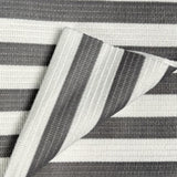 Modern Grey & White Stripe Knit Fabric - GF 70