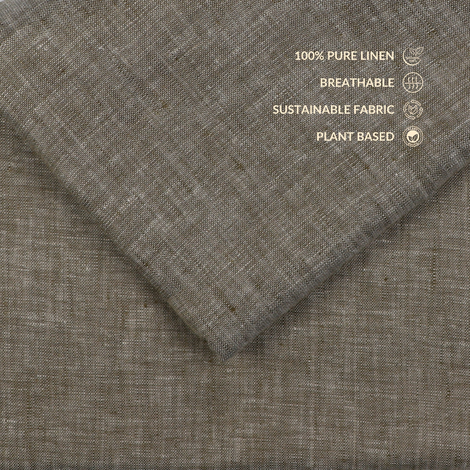 Premium Dark Brown Linen Fabric Texture Background with Natural Weave - GF 106