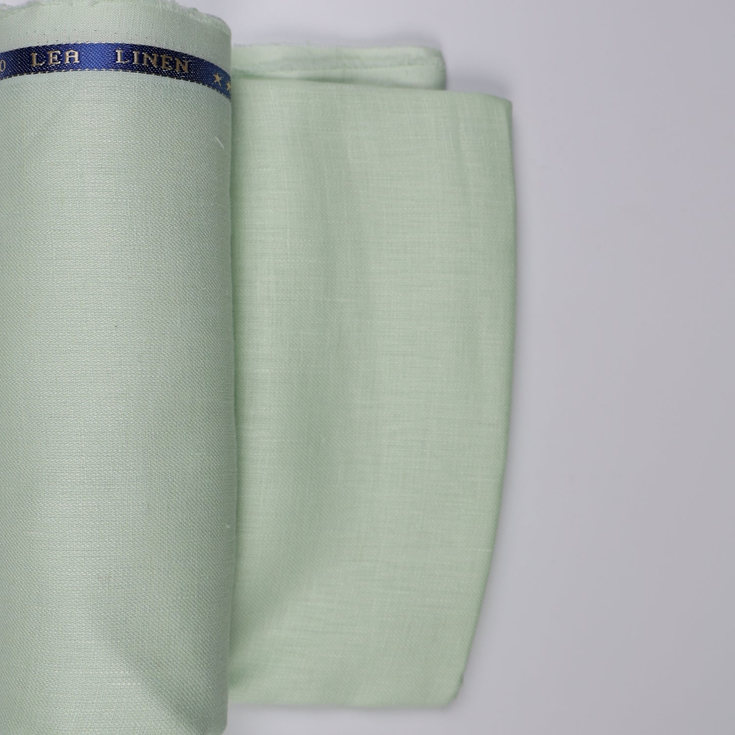 Soft Sage Green Linen Cloth Texture with Natural Organic Fiber