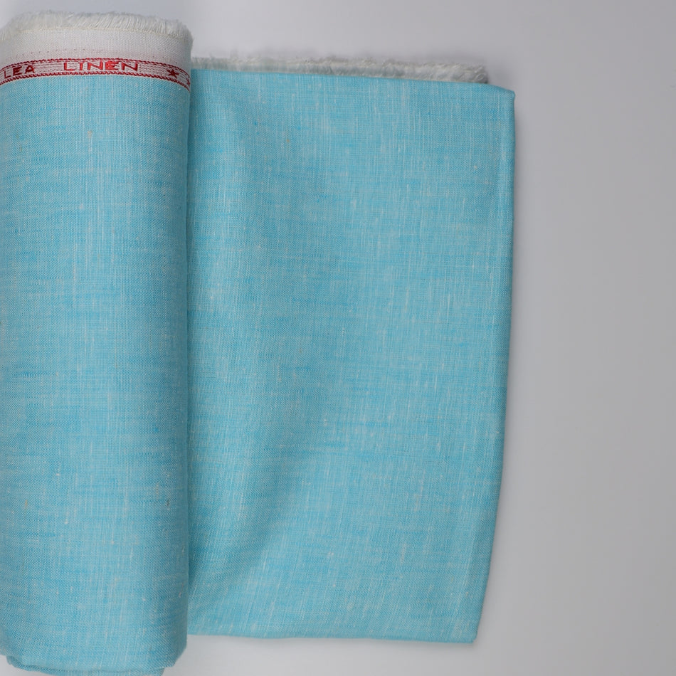 Soft Sky Blue Linen Cloth Texture with Organic Natural Fiber Pattern - GF 118