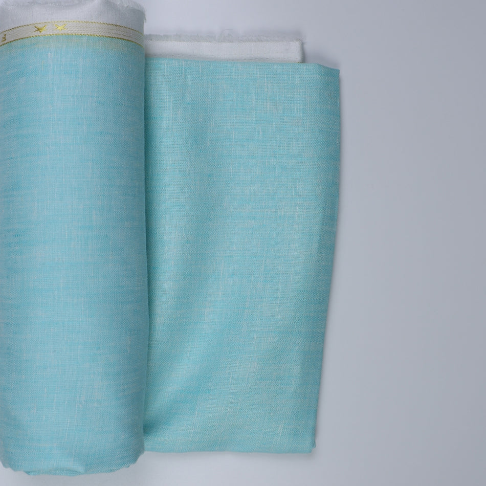 Premium Light Blue Linen Fabric Texture Background with Natural Weave - GF 116