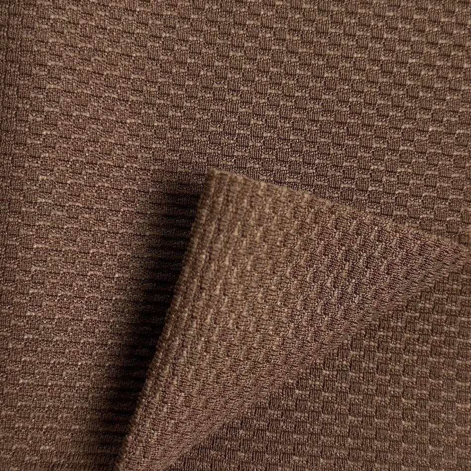 Ivory Textured Knit Fabric by Yard, Poly Spandex Stretch Dimensional Cream White Material GF 75