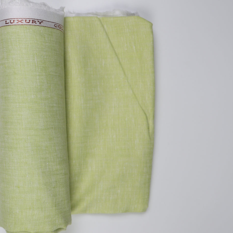 Soft Pastel Green Linen Cloth Texture with Organic Natural Fiber Look - GF 107