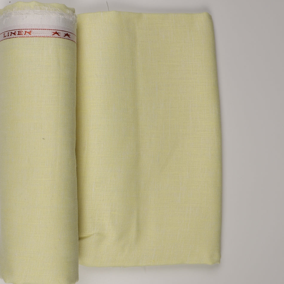 100% Pure Linen Fabric Texture – Natural Yellow Sustainable Textile - GF 121
