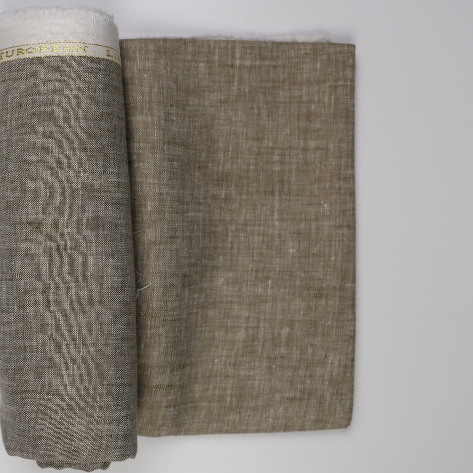 Premium Dark Brown Linen Fabric Texture Background with Natural Weave - GF 106