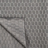 Minimalist Gray Geometric Fabric | Repeating Woven Pattern - GF 81