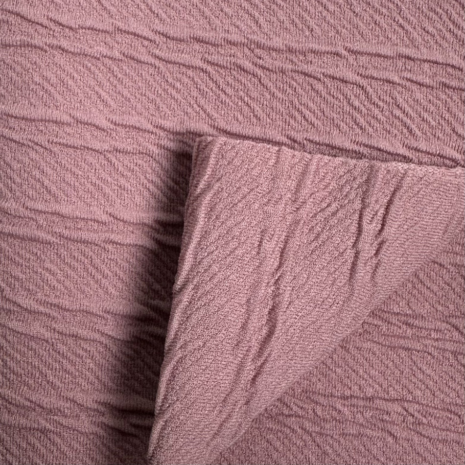 Soft Pink Chain Strip Knit Fabric by Yard, Poly Spandex Stretch Textured Ribbon Line Material GF 44