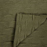 Premium Olive Green Puph Butti Plain Fabric - GF 14