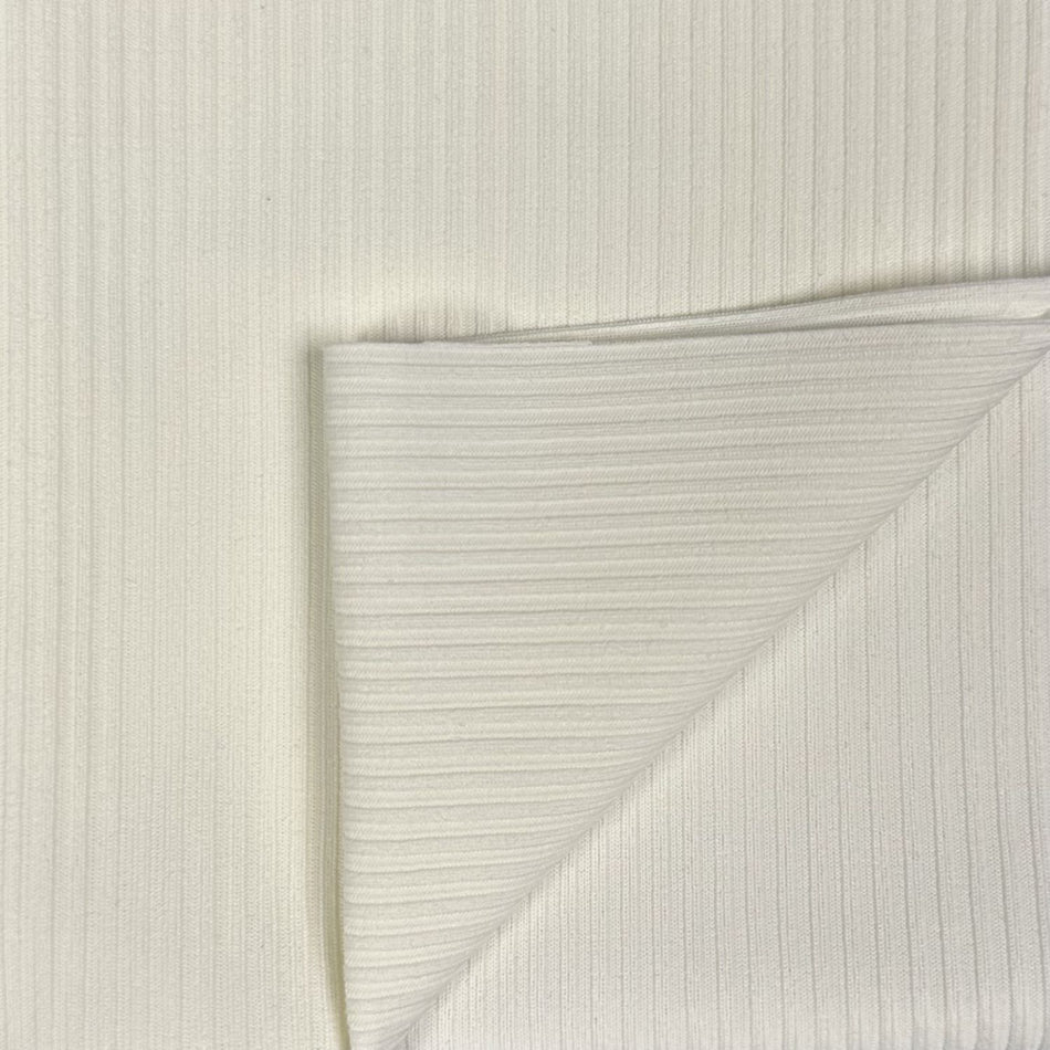 Olive Green Wako Rib Knit Fabric by Yard, Poly Spandex Stretch Textured Stripe Material- GF 17