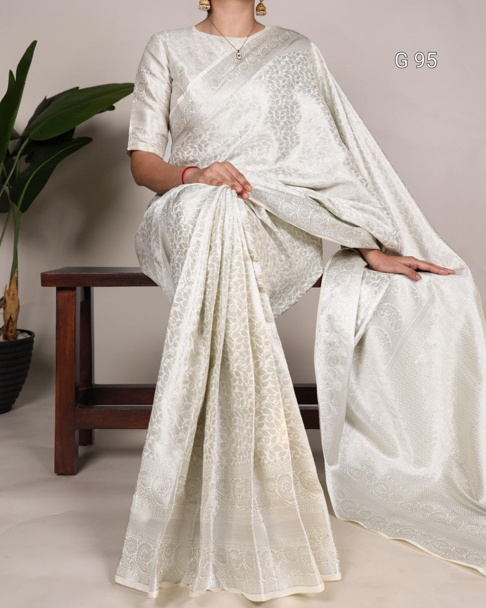 Kanjivaram Saree with Zari Weaving Work – G95