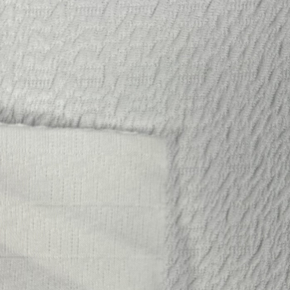 White Crinkle Textured Knit Fabric by Yard, Poly Spandex Stretch Plisse Dimensional Material GF 76