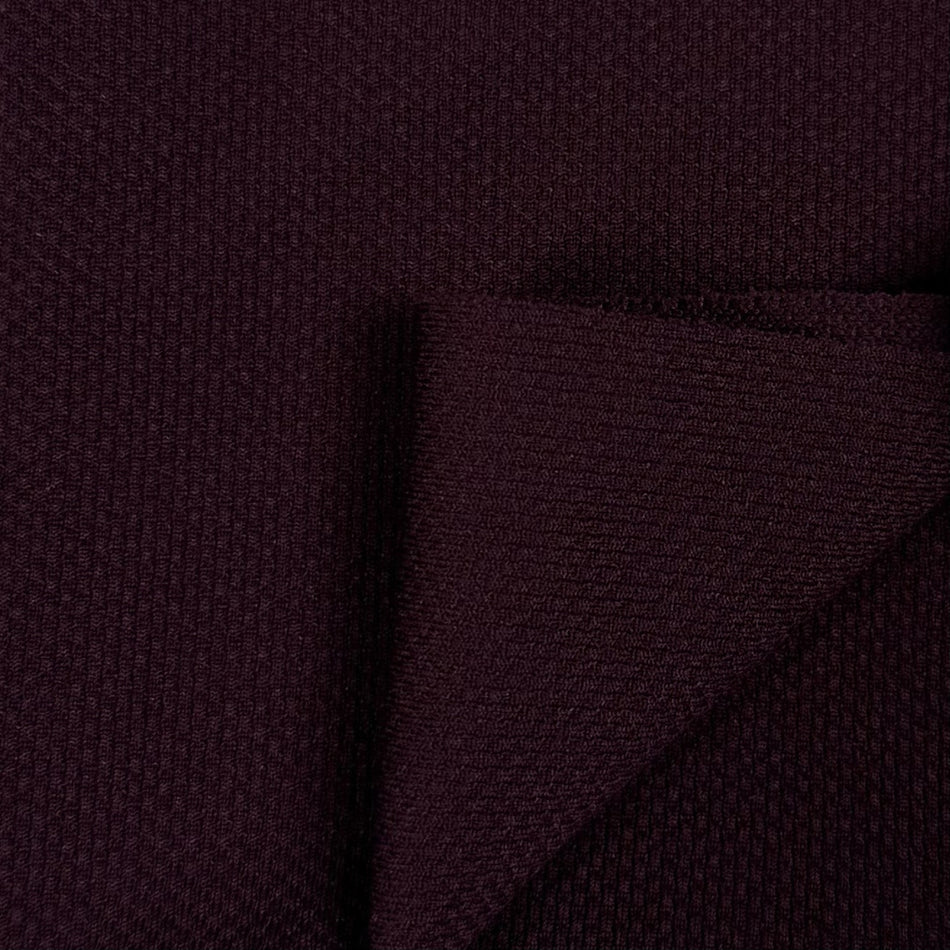 Dark Purple Peanut Knit Fabric by Yard, Poly Spandex Crinkle Pebble Stretch Material - GF 24
