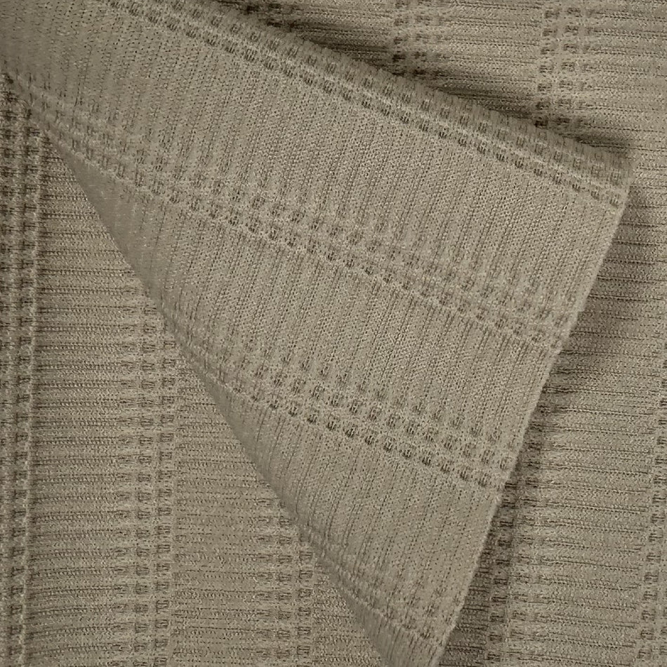 Beige Saffron Textured Knit Fabric by Yard | Premium Stretch Fashion Fabric | Soft Designer Fabric for Dresses, Tops & Boutique Sewing - GF 85