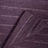 Elegant Dark Purple Wricle Strip Fabric- GF 25