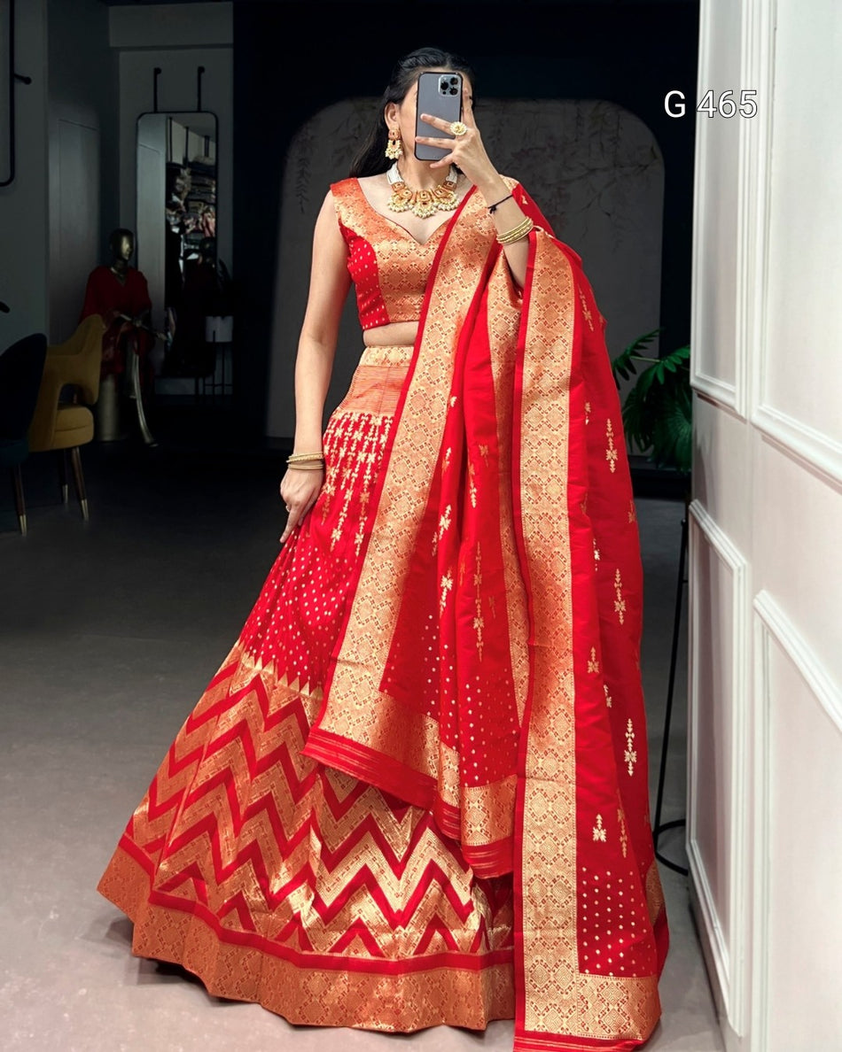 Premium Banarasi Silk Lehenga for Wedding Celebrations - G 465
