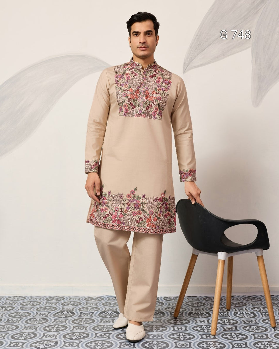 Traditional Mens Kurta Collection with Modern Style G 748