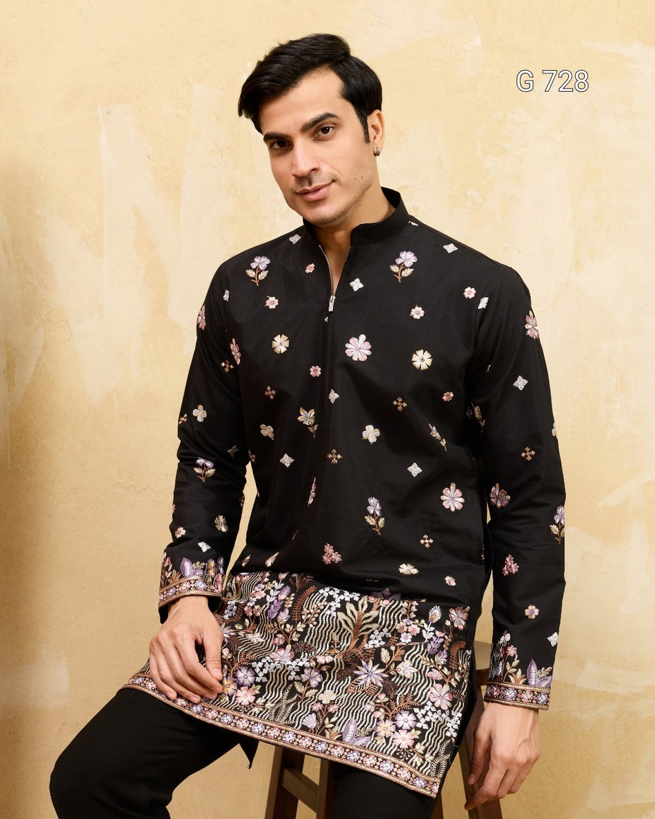 Wedding Special Men’s Embroidered Kurta Collection 2026- G 728