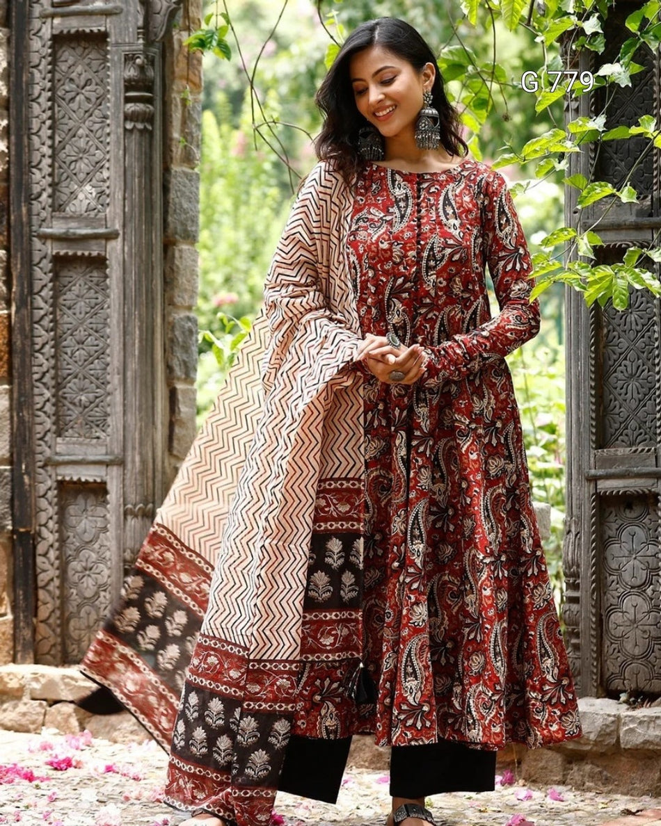 Women's Printed Rayon Suit Set with Dupatta | Daily Wear Collection - G 779
