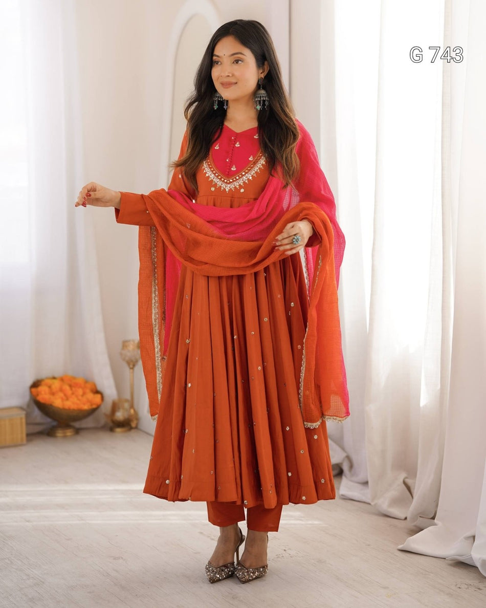 Elegant Embroidered Anarkali for Special Occasions - G 743