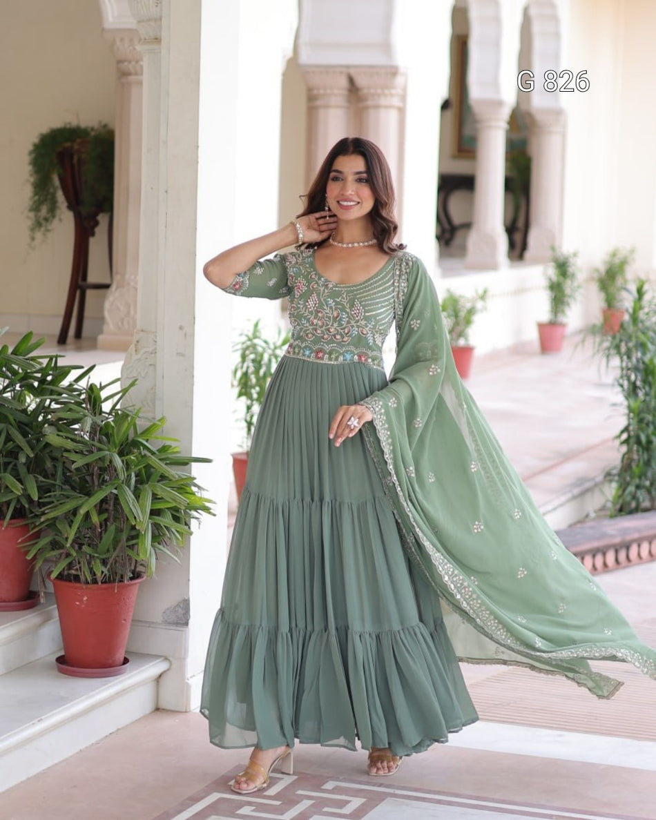 Premium Ethnic Wear Anarkali for Special Occasions G 826