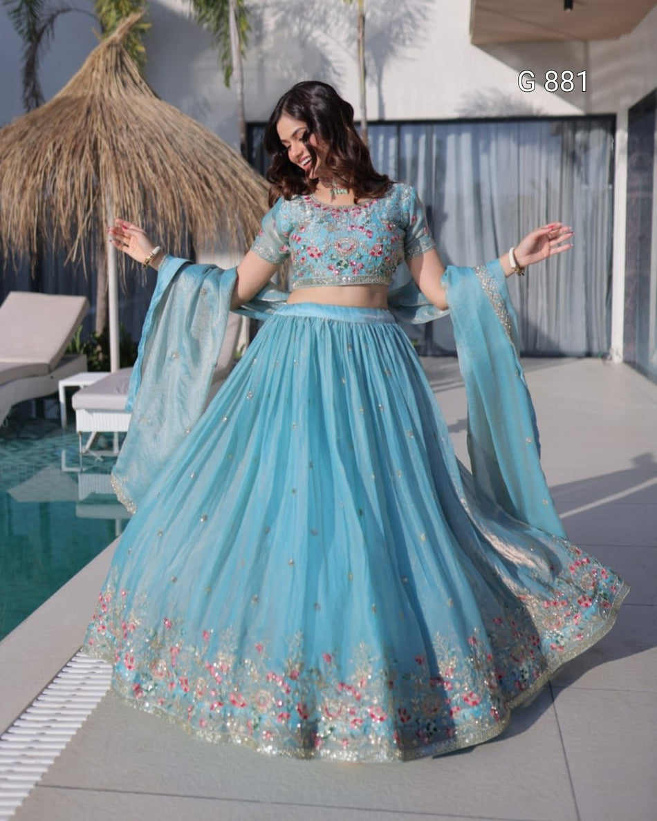 Designer Embroidery Work Lehenga Choli G 881