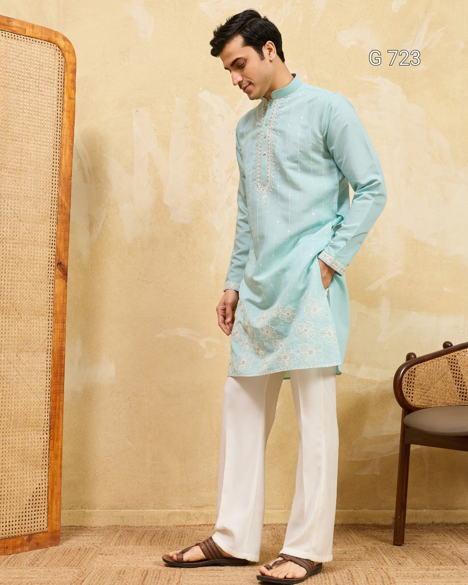 Festive Special Men’s Embroidered Kurta Collection - G 723