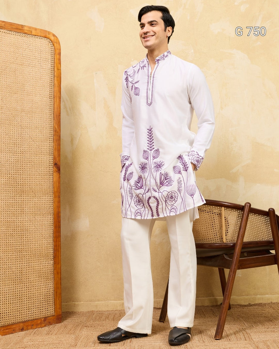 Graceful Mens Kurta with Sophisticated Ethnic Charm G 750