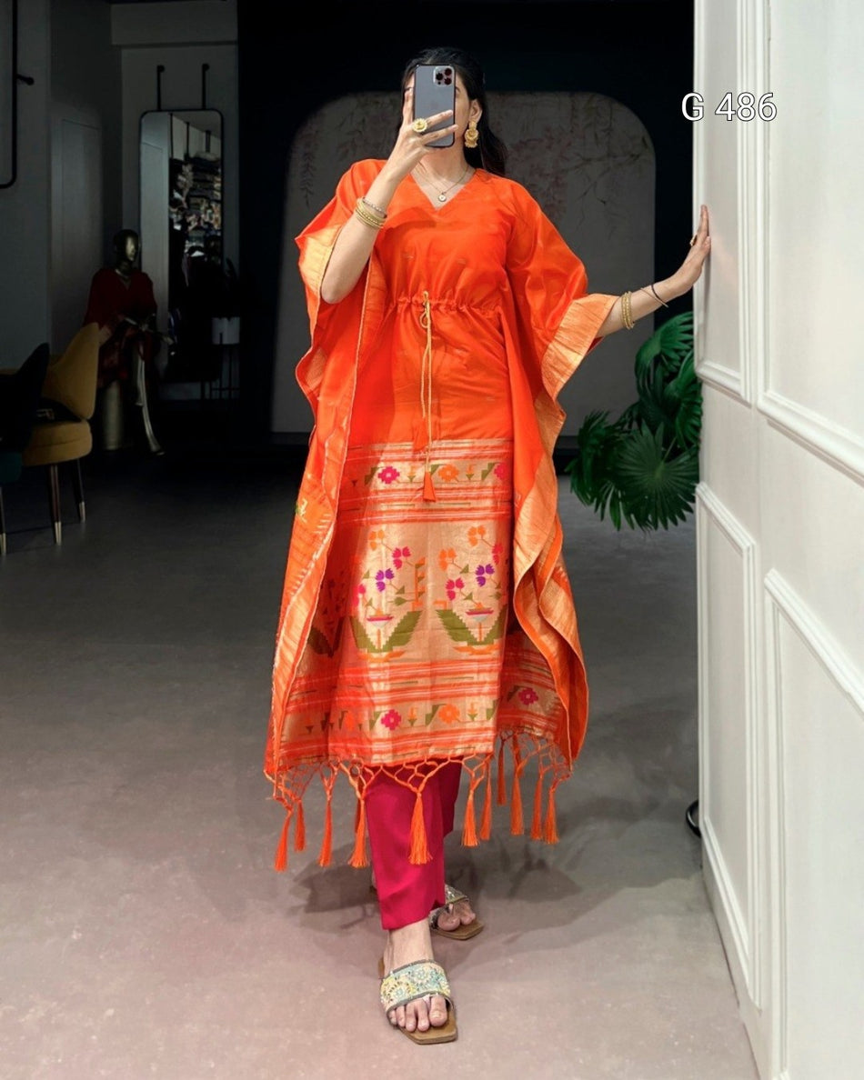 Elegant Jacquard Kaftans for Stylish Everyday Wear - G 486