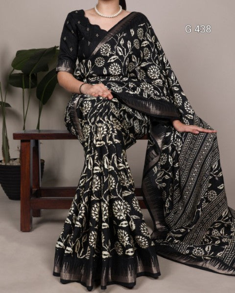 Graceful Light Printed Sarees for Everyday Elegance - G 438