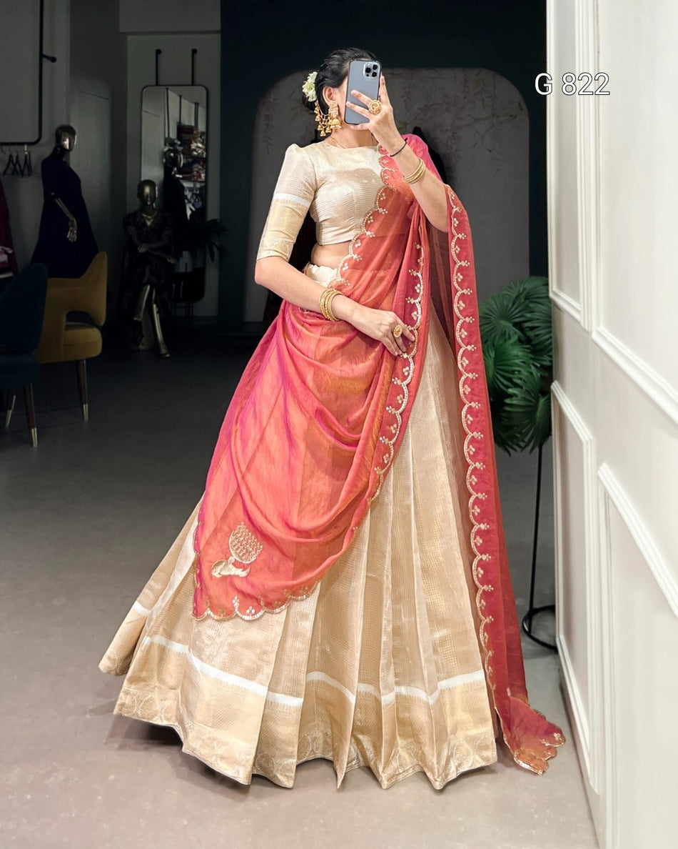 Premium Ethnic Lehenga with Shimmer Dupatta G 822