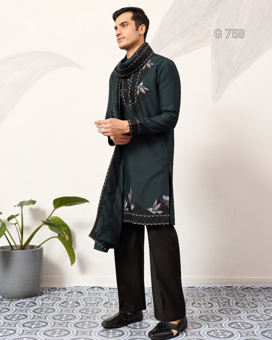 Premium Mens Kurta with Designer Dupatta - G 758