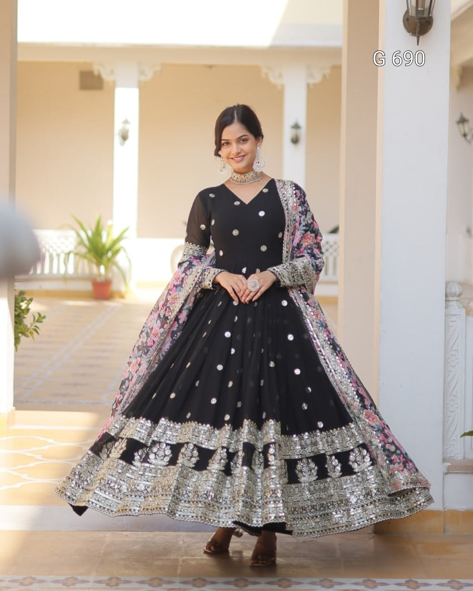 Luxurious Embroidered Gown for Special Occasions G 690
