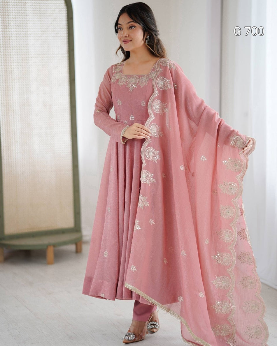 Premium Sequence Work Anarkali with Royal Appeal G 700