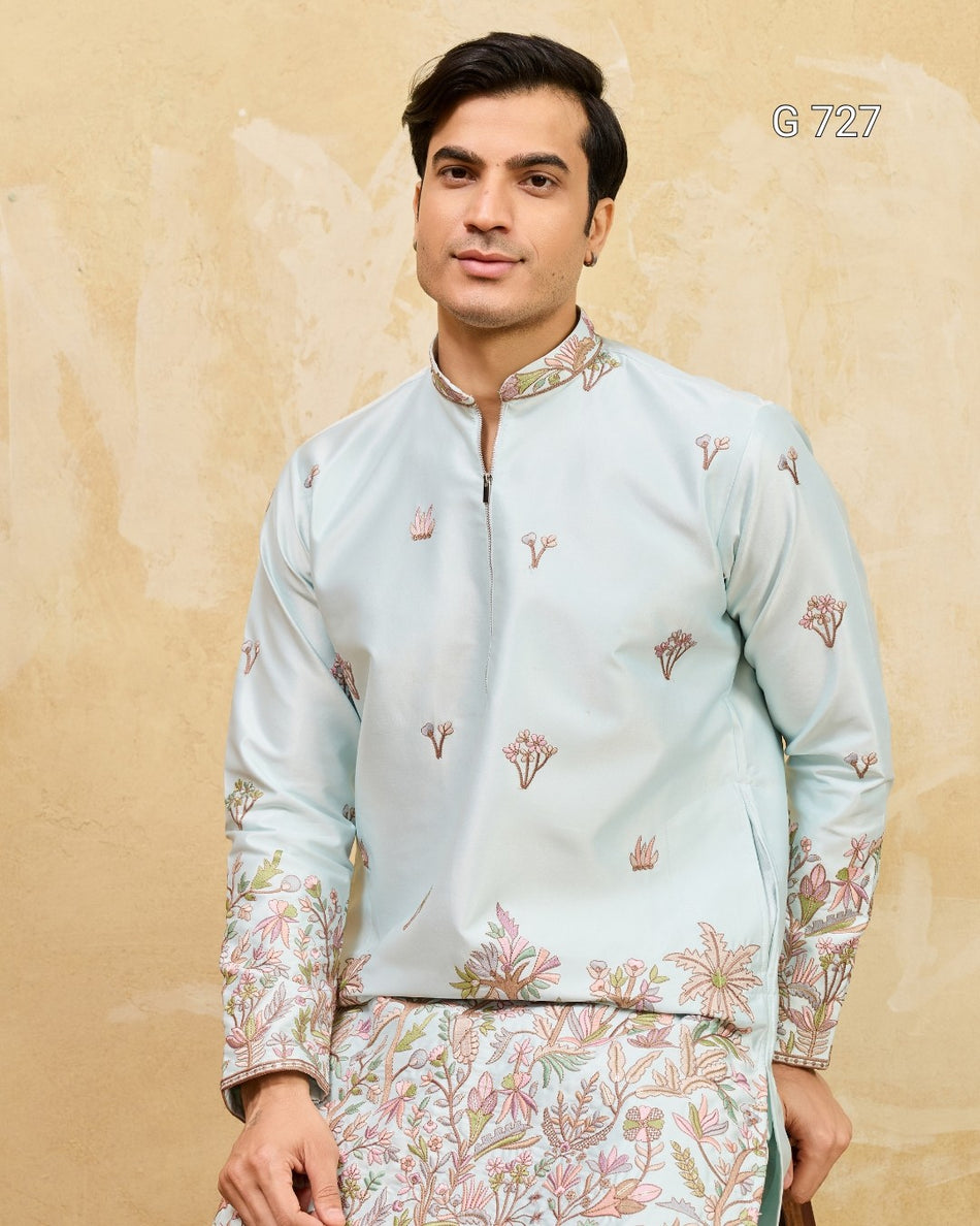 Wedding & Festival Special Men’s Embroidered Kurta Collection - G 727