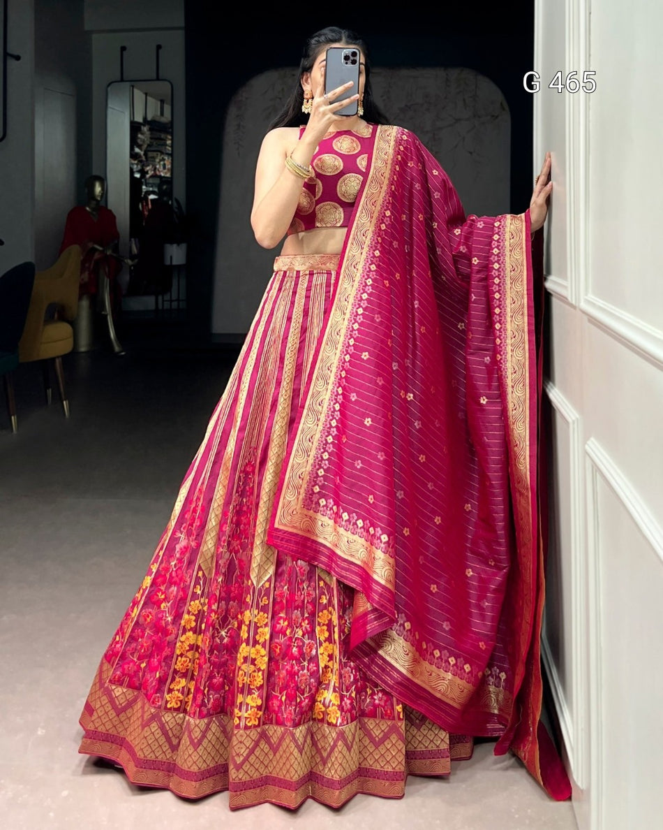 Premium Banarasi Silk Lehenga for Wedding Celebrations - G 465