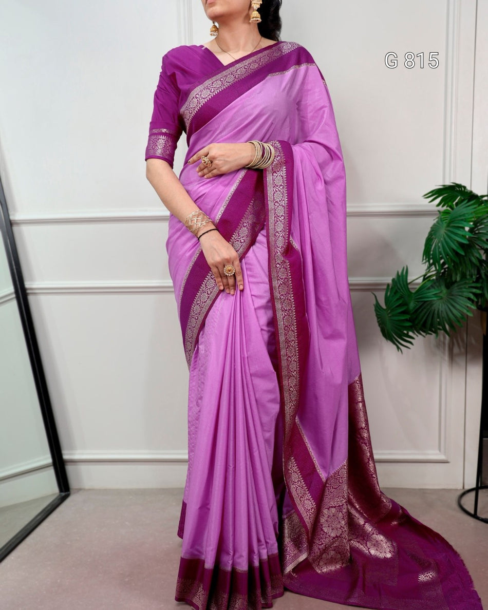 Premium Mysore Crepe Saree Collection for Women G 815