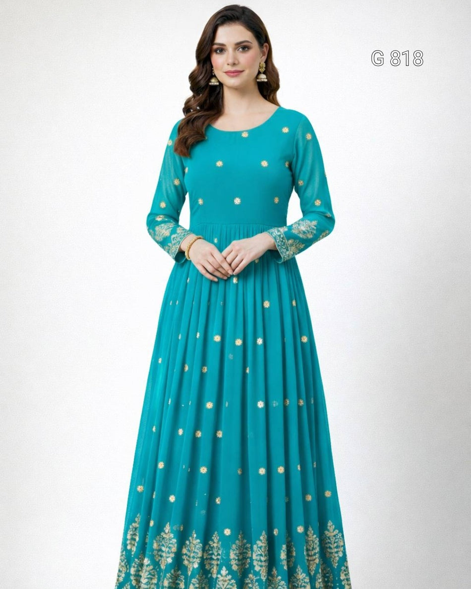 Premium Party Wear Anarkali for Festive Occasions - G 818