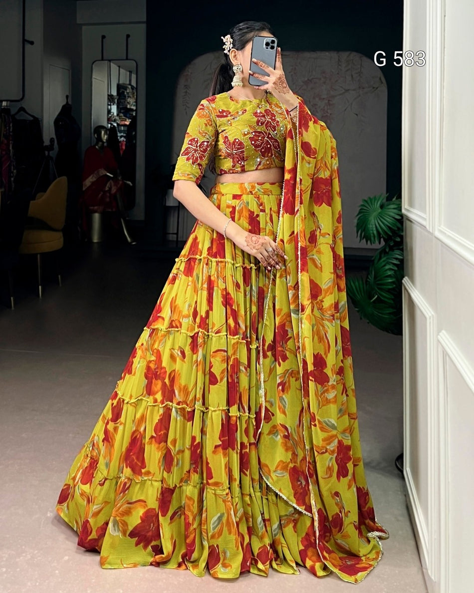 Beautiful Printed Lehenga for Special Occasions - G 583