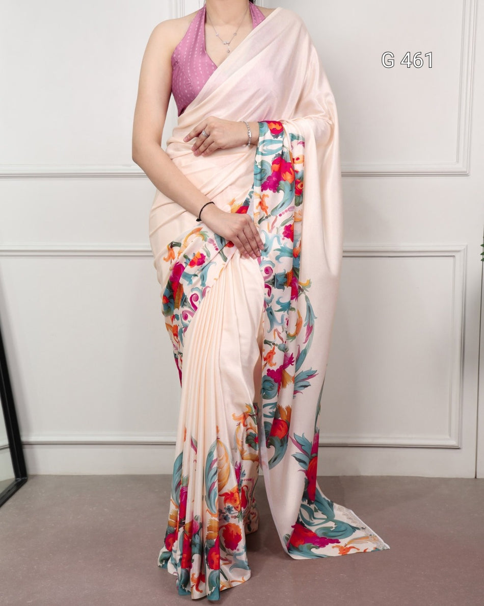 Beautiful Satin Silk Sarees for Everyday Elegance - G 461