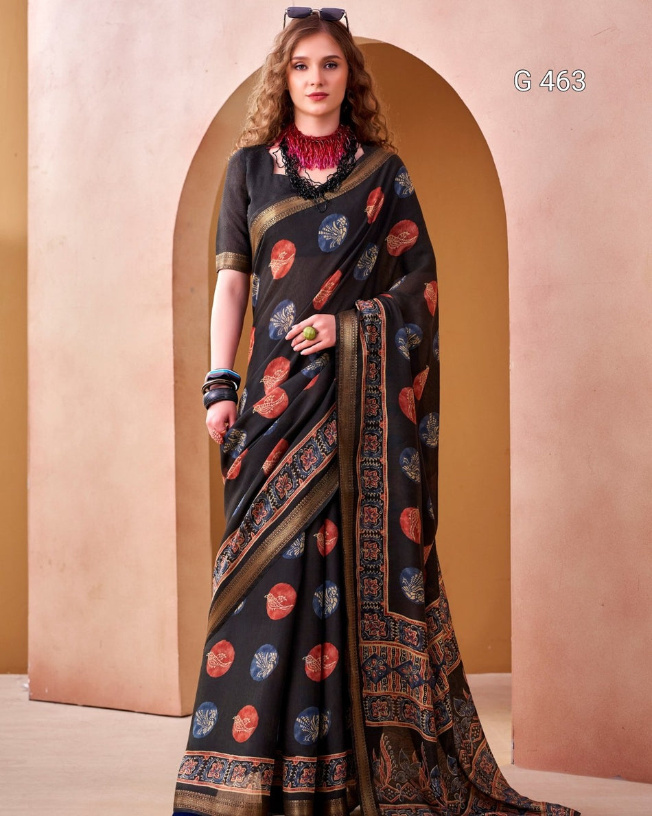 Graceful PV Chanderi Sarees with Lightweight Feel - G 463