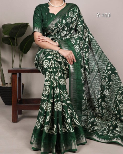 Graceful Light Printed Sarees for Everyday Elegance - G 438