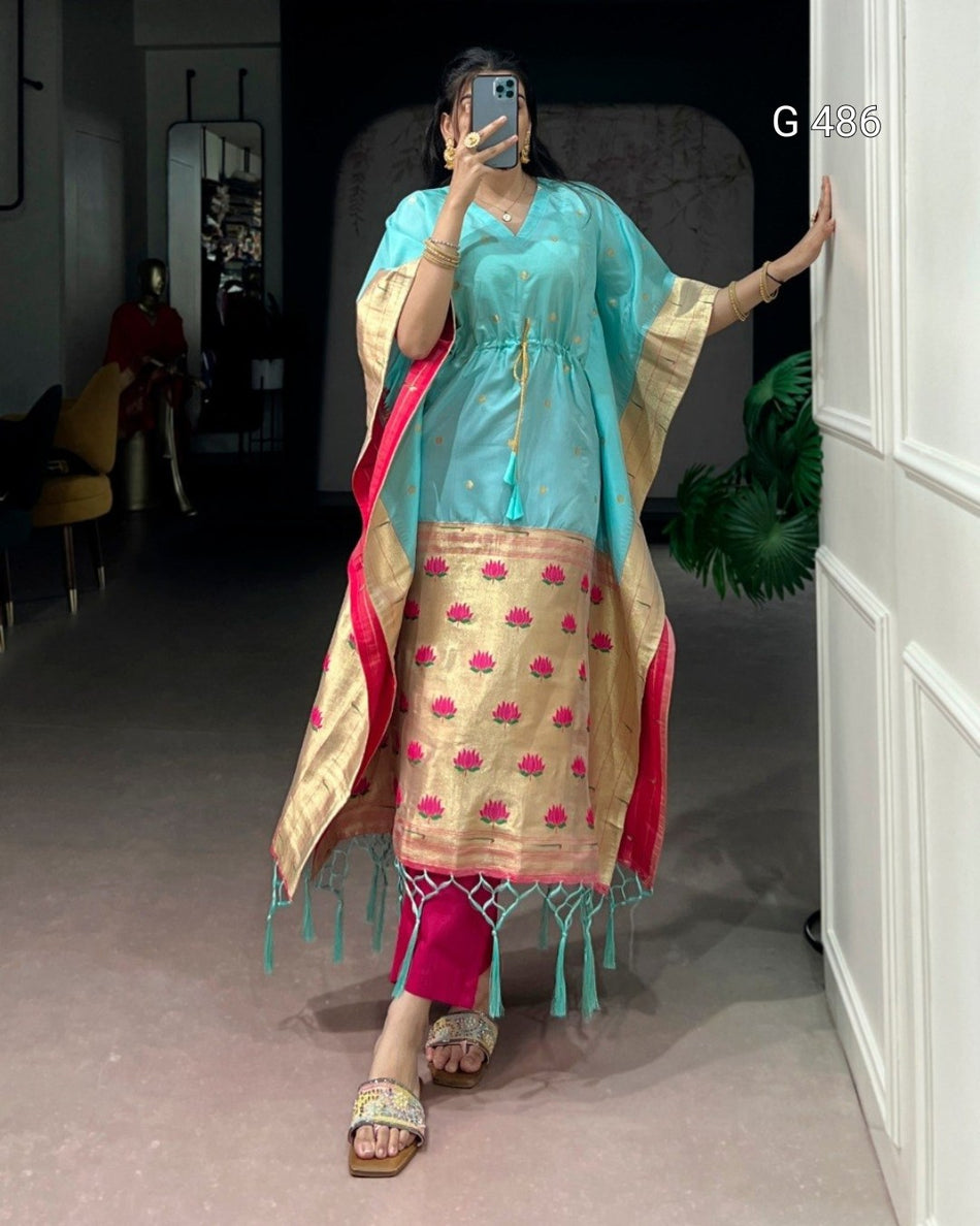 Elegant Jacquard Kaftans for Stylish Everyday Wear - G 486