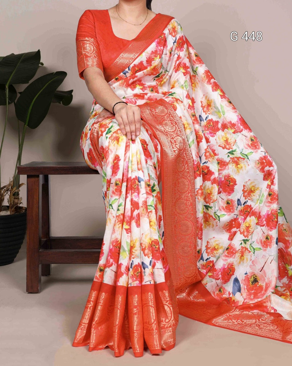 Stylish Tasar Silk Sarees with Viscose Border Detail - G 448